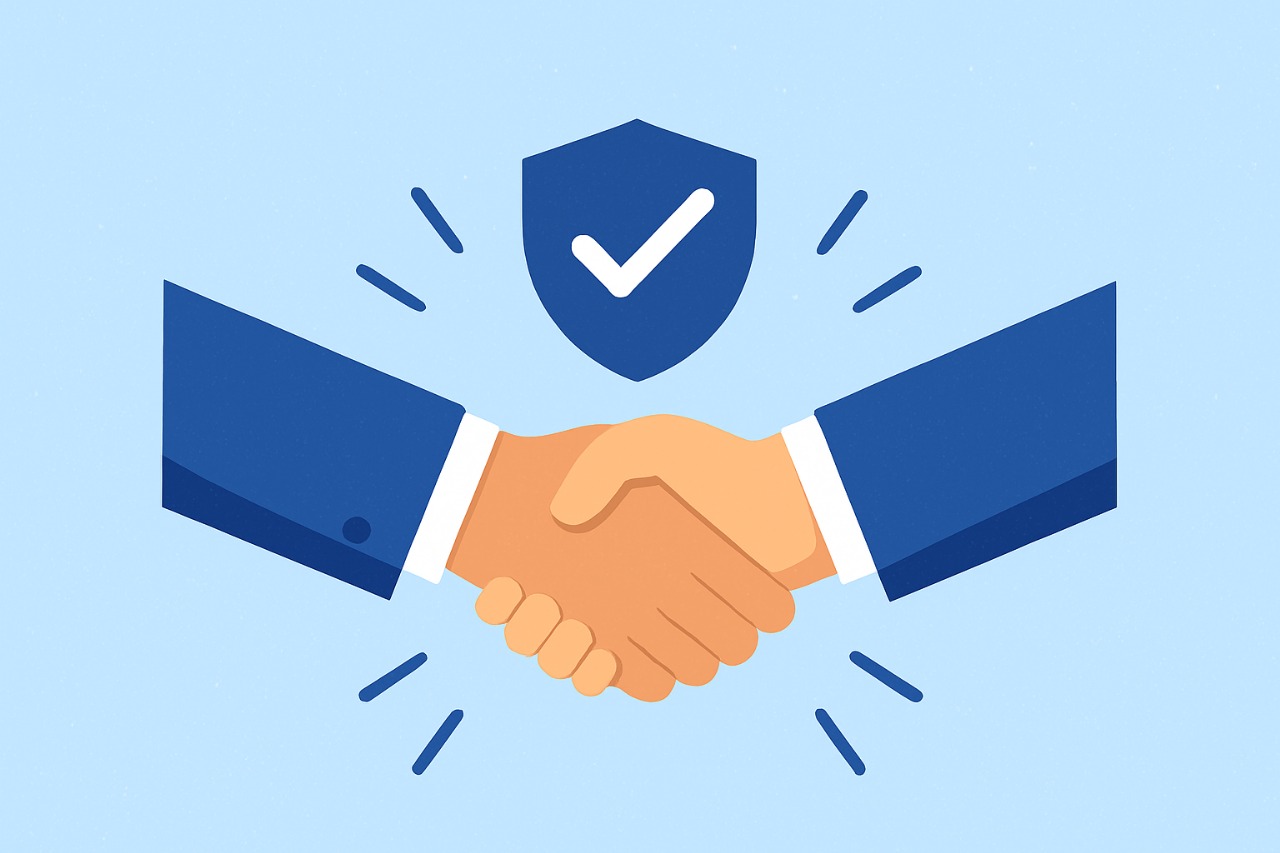 A graphic representing trust and security in ITAD